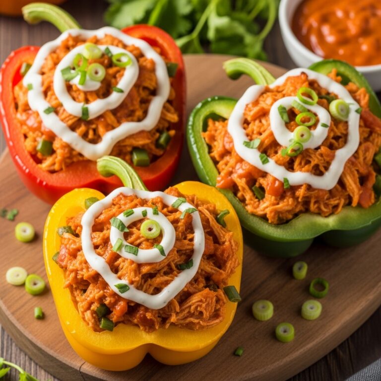 Buffalo Chicken Stuffed Peppers – Dairy Free amp Low Carb