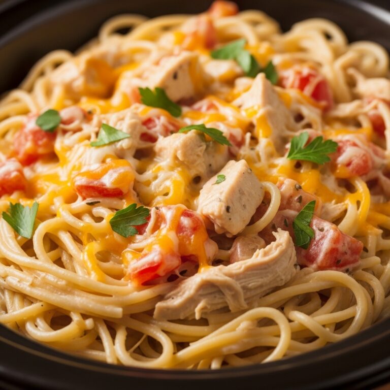 Crock Pot Cheesy Chicken Spaghetti Recipe