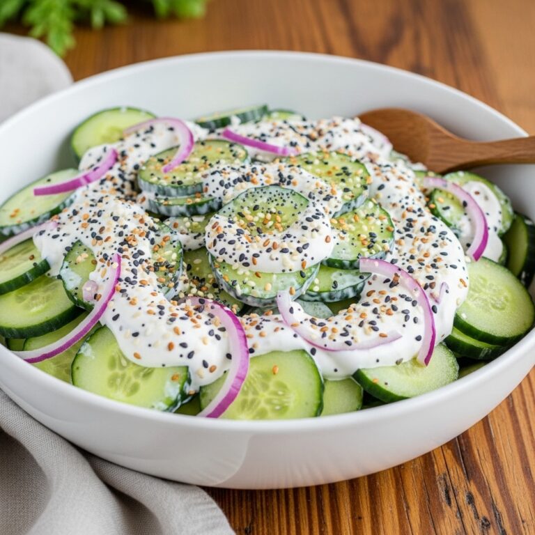 Cucumber Everything Bagel Salad