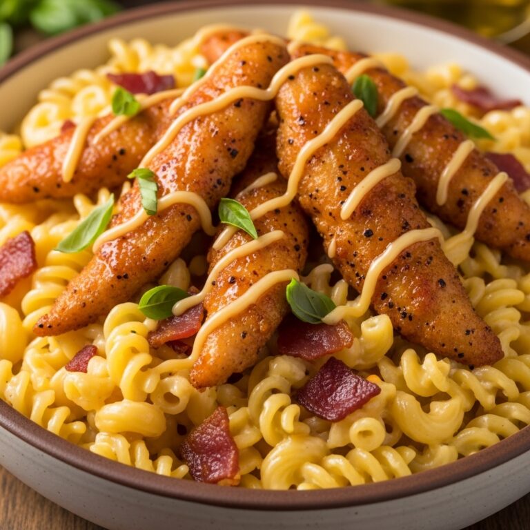 Honey Pepper Chicken Mac and Cheese