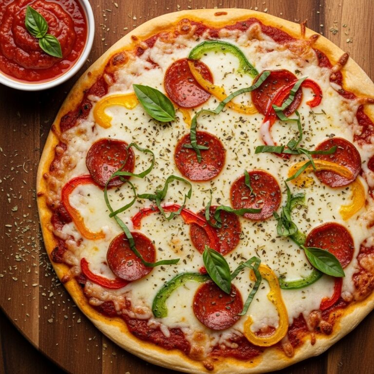 Low-Carb Cheese Crust Pizza