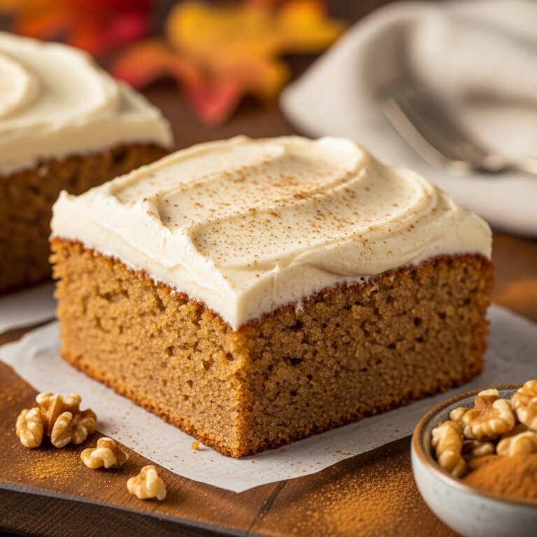 Applesauce Cake with Cinnamon Cream Cheese Frosting