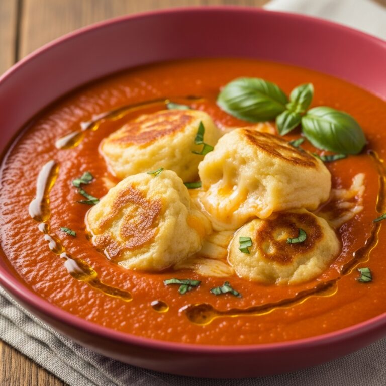 Best Tomato Soup with Cheddar Bay Dumplings