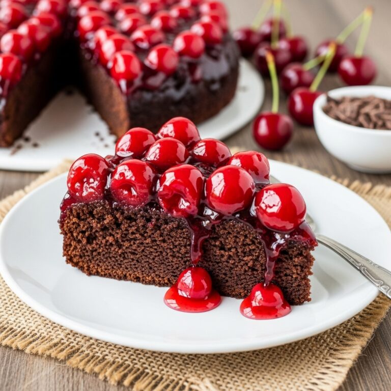 Chocolate Cherry Upside Down Cake