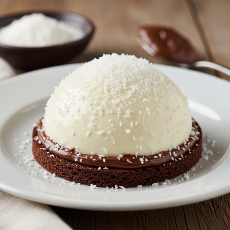 Coconut Dome with Chocolate Spread
