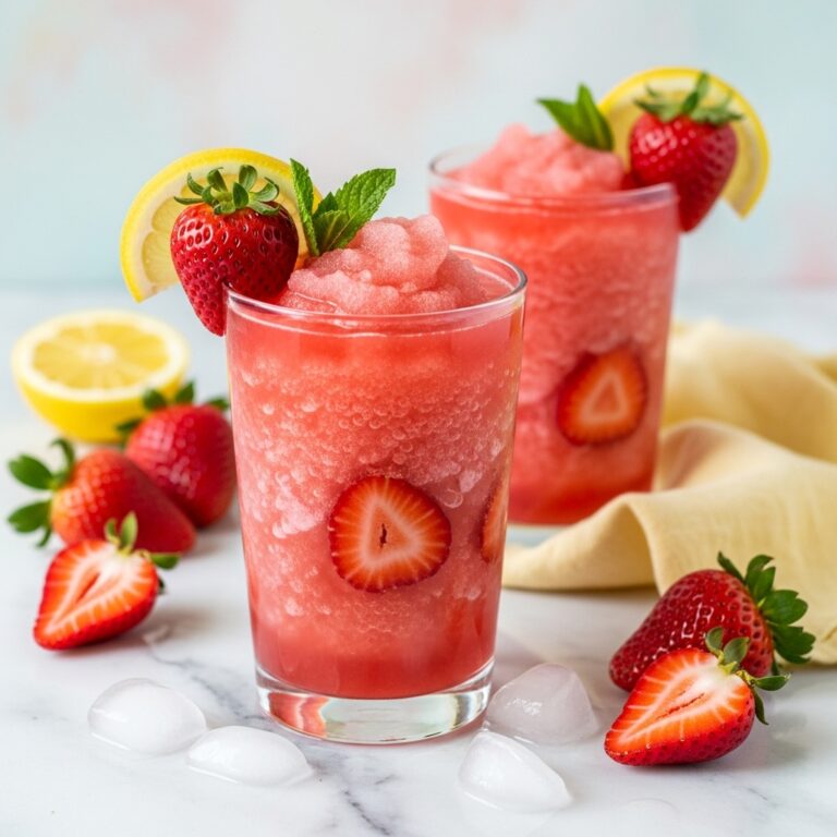 Frozen strawberry lemonade