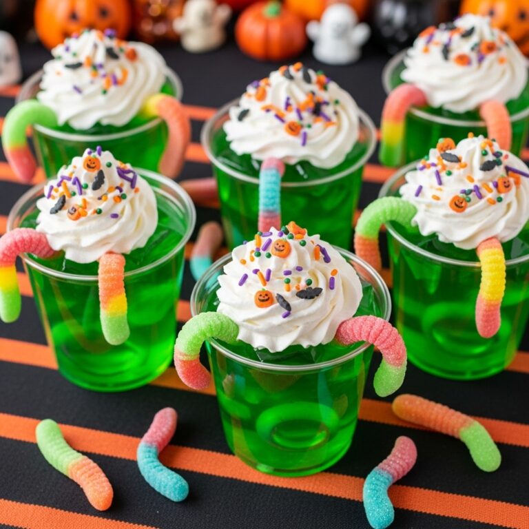 Gummy Worm Jello Cups Recipe