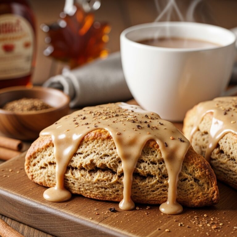 Homemade Chai Scones with Maple Chai Glaze