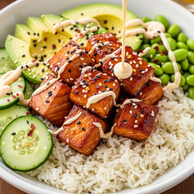 Honey Sriracha Salmon Bowls