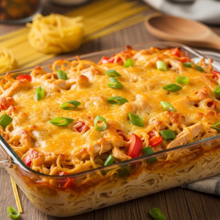 Spicy Southern Cheesy Chicken Spaghetti Casserole